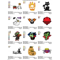 12 Halloween Embroidery Designs Collection 04